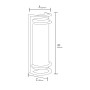 XXLED LED Garten-Wandleuchte LUXIA 30W 4200K Schwarz IP54 - technische Ansicht