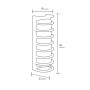 XXLED LED Garten Wandleuchte LUXIA-G 30W 4200K Schwarz IP54 - technische Ansicht