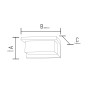 XXLED LED Garten Wandleuchte PALACE 20W 4200K Schwarz IP54 - Detailansicht
