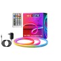 XXLED 10m Striscia LED Neon RGB SET DIGITAL-10, Incluso: Adattatore, Telecomando, Controller RGB IP65