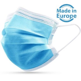 G-MED 50 stk. ATEMSCHUTZ, MUNDSCHUTZ-MASKE 3-LAGIG BLAU EN14683 Typ-IIR