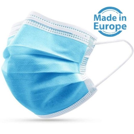 G-MED 50 stk. ATEMSCHUTZ, MUNDSCHUTZ-MASKE 3-LAGIG BLAU EN14683 Typ-IIR