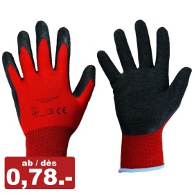 COFRA 120paar Arbeitshandschuhe, Naturlatex getauchter Textilhandschuh