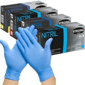 Strong 1 karton (10pack x 100stk.) Kowloon Nitril Einweghandschuhe puderfrei
