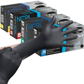 Strong 1 karton (10pack x 100stk.) Shatin Nitril Einweghandschuhe puderfrei