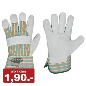Strong 120 paar Rindspaltleder-Handschuhe HK/TOP Stronghand Gr. 10.5