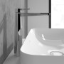 Rubinetto monocomando per lavabo Villeroy & Boch Conum con scarico Push-Open - vista tecnica