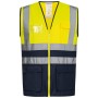 Safestyle 10 stk. (1 karton) Warnschutzweste Reflektierend Gelb-Orange / Marine - Detailansicht