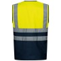 Safestyle 10 stk. (1 karton) Warnschutzweste Reflektierend Gelb-Orange / Marine - Produktansicht