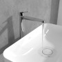 Rubinetto monocomando per lavabo Villeroy & Boch Conum con scarico Push-Open - vista tecnica
