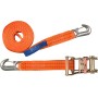 Zurrpack 2-teilig Zurrgurt 2000kg / 6m - 35mm Ratsche mit Druckratsche und Sicherungshaken - Detailansicht