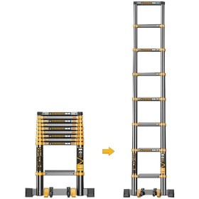 Wolfstahl ALU Teleskopleiter mit Softclose und Querfuss
