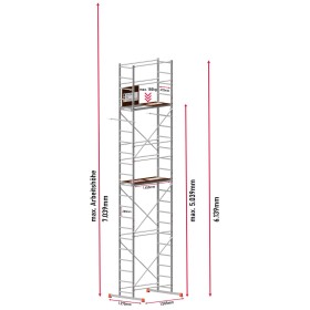Alu Gelenk-Fahrgerüst ( Klappbar )  5 und 7 Meter