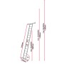 Krause Échafaudage articulé en aluminium (pliable) 5 et 7 mètres - vue technique