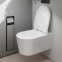 hansgrohe EluPura S WC-Sitz mit Befestigung oben, SoftClose und QuickRelease, Slim - technische Ansicht
