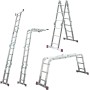 Krause Échelle articulée en aluminium, 4 x 3 barreaux, hauteur de travail 440 cm