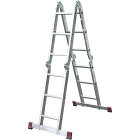 Aluminium-Gelenkleiter 4 x 3 Sprossen Arbeitshöhe 440 cm