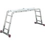 Krause Scala articolata in alluminio, 4 x 3 pioli, altezza di lavoro 440 cm - immagine prodotto