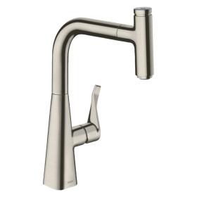 Miscelatore monocomando per cucina hansgrohe Metris Select M71 240, beccuccio estraibile, 1jet