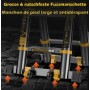 Wolfstahl Échelle télescopique multifonction en aluminium avec mécanisme de fermeture amortie et barre