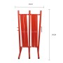 Signa Barrière de sécurité - Barrière à ciseaux en acier rouge/blanc - vue technique