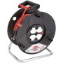 Brennenstuhl Kabeltrommel Garant ST 290, 4x T13 Steckdosen, T12 Stecker, Kabel 50m H05VV-F 3G1,5 rot