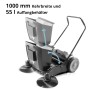 HECHT Kehrmaschine 1000 mm Kehrbreite und 55 l Fassungsvermögen - technische Ansicht