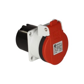 TP Einbausteckdose T25, 400V/16A, mit Klappdeckel IP55