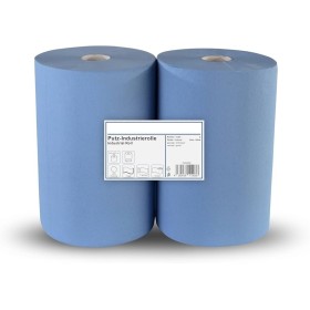 Industrie Putzpapier-Rolle 2 lagig Blau 100% Zellstoff 36x37cm 1000 Abr. PREMIUM