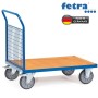 Carrello con parete frontale Fetra con parete frontale in rete metallica