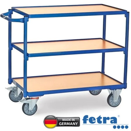 Chariot de table Fetra avec 3 plateaux de chargement