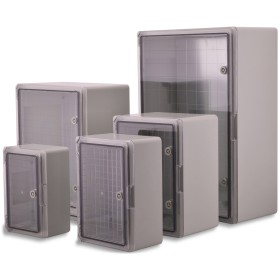 TP ELECTRIC ABS Schaltschrank transparent inkl. Montageplatte