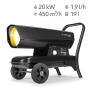 Direkt-Ölheizgebläse 20kW Trotec - technische Ansicht