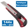 STANLEY Vorteilspack 144x stück CUTTER, mit feststellbarer Klinge, 18mm
