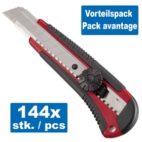 STANLEY Vorteilspack 144x stück CUTTER, mit feststellbarer Klinge, 18mm