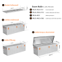 Alubox Massive Transportkisten aus Aluminium Riffelblech - Pritschenbox anbaufähig - Detailansicht