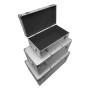 Alubox 3er Set Alu Rahmenkoffer 19 - 54 - 82 Liter Transportbox Werkzeugkoffer - Detailansicht