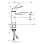 hansgrohe Focus M42 Miscelatore monocomando da cucina 120, 1jet - vista dettagliata