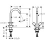 hansgrohe Logis M31 Miscelatore cucina a 2 manopole 220, 1jet - vista dettagliata