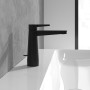 Robinet de lavabo monocommande Villeroy & Boch Conum avec bonde à tirette - vue technique