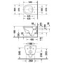 Ensemble WC suspendu Duravit D-Neo Rimless, avec Durafix