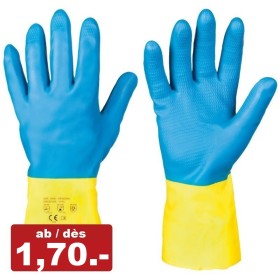 COFRA 144paar Chemikalienschutz-Arbeitshandschuhe, Doppelbeschichtung aus Polychloropren über Naturlatex