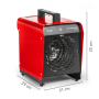 Trotec Heizlüfter 3 kW TDS 19 E – Elektrischer Heizlüfter für schnelle Wärme - Detailansicht