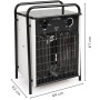Trotec Termoventilatore 22 kW TDS 100 – cannone ad aria calda ad alte prestazioni per ambienti di grandi - vista dettagliata