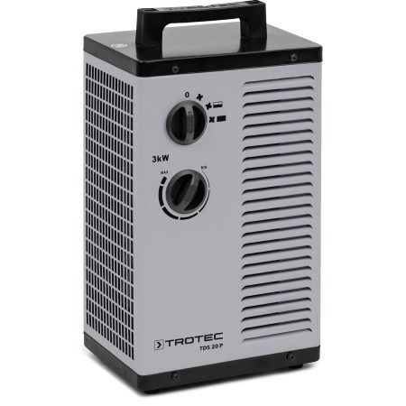 Trotec Keramik-Heizlüfter 3 kW TDS 20 P – Kompakter Keramikheizlüfter mit Thermostatsteuerung