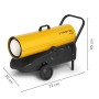 Trotec Riscaldatore a gasolio diretto 20 kW IDS 20 D – riscaldatore a gasolio diretto per uso interno ed - vista dettagliata