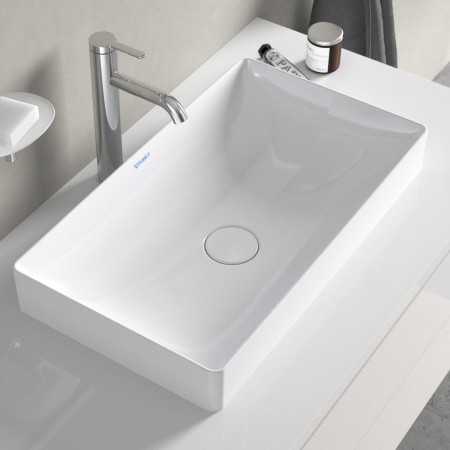Vasque à poser Duravit DuraSquare sans trou de robinet 60 x 34,5 cm