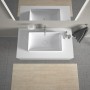 Vasque à poser Duravit DuraSquare sans trou de robinet 60 x 34,5 cm - vue détaillée
