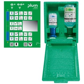 Plum Station de lavage oculaire dans un boîtier mural 200ml + 500ml