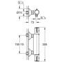GROHE Grohtherm 800 Thermostat-Brausebatterie Aufputz - Detailansicht